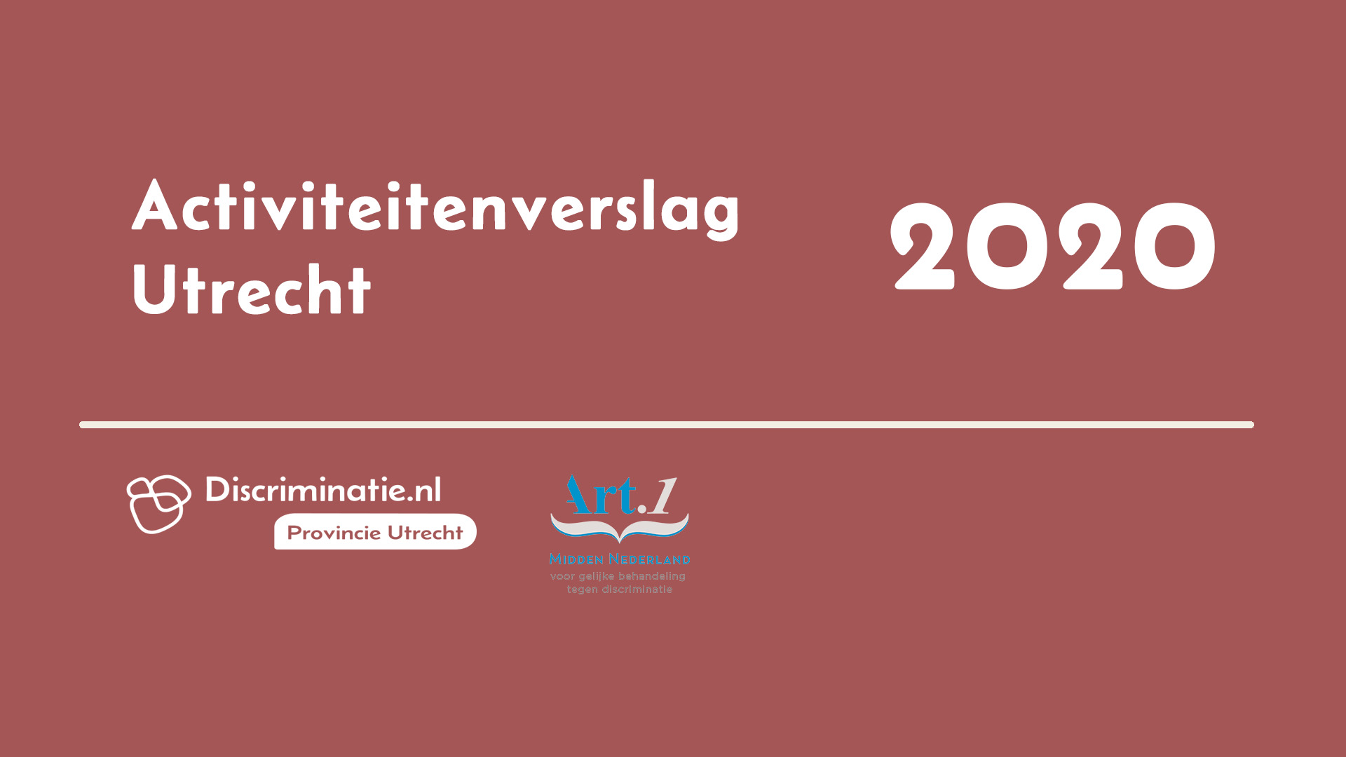 Activiteitenverslag Gemeente Utrecht 2020